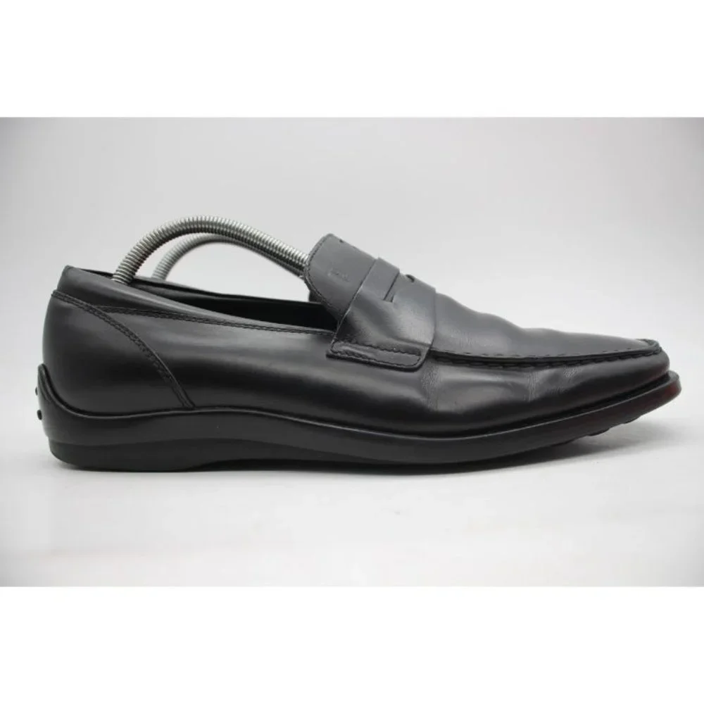 Tod’s Penny Driving Loafers Men's Size UK 8.5 Black Leather Shoes Slip on